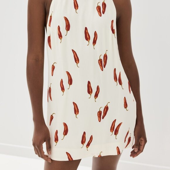 NWT Reformation Avielle Mini Dress - Jalapeno - Sz 6 - Picture 2 of 9